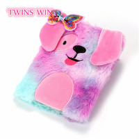 Carnet de notes chien en peluche pour enfants, cadeau pour filles, nouveau modèle, vente en gros d'usine, 2439