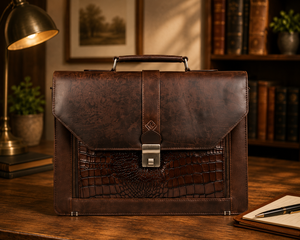 Trendy Laptop <b>Bag</b> Full Grain Calf Leather Work Unisex <b>Bag</b> - Product Image 1