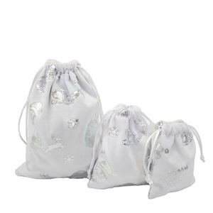 Sac cadeau imprimé à cordon de serrage multi-styles pour la décoration festive de Noël - Product Image 2