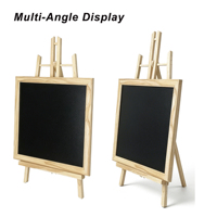 Ardoise Bois Massif Mat 330x282mm Trépied Pliable Craie Liquide Compatible Enseigne Prix Menu Supermarché
