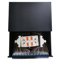 Panel/Rak Patch Hitam 3U 6U untuk Pemasangan di Rak 19 Inch Fiber Optik 72 144 Port ODF