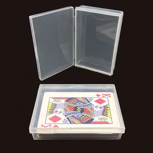 Grosir kotak kartu bermain-Kotak Penyimpanan Kemasan Kualitas Tinggi OEM Kustom Wadah Kartu Poker Bermain Kotak Plastik