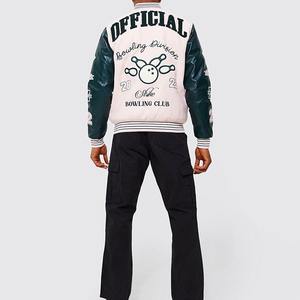 Ventes en gros d'usine, vestes de baseball de style streetwear hip-hop pour hommes, automne, veste de baseball varsity personnalisée, veste d'hiver - Product Image 3
