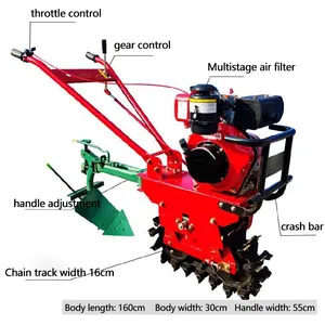 Landwirtschaft Hand Garten 6,5 PS Heck zinken Rollenkette Power Pinne Walking Traktor zum Verkauf Kenia