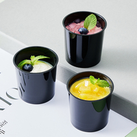 Luxus-Eis becher Mini New Black Einweg-Dessert-Kuchen becher