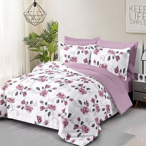 Bộ chăn ga gối hoa 7 món cỡ Queen, gồm chăn, ga trải giường, ga phủ và 4 vỏ gối - Product Image 5