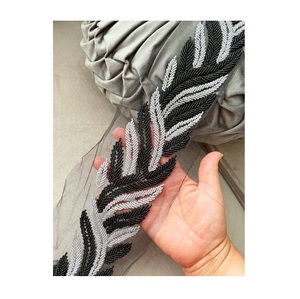 Perles de paillettes en dentelle faites à la main garnitures brodées dernière conception robe de soirée de haute qualité approvisionnement indien meilleur prix exportation Rana - Product Image 6