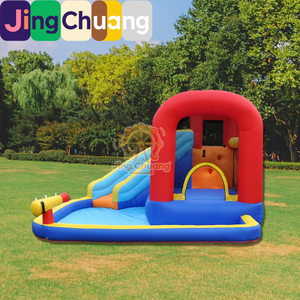 Castillo Inflable Infantil, Trampolín Doméstico con Tobogán de Agua, Castillo Inflable para Interiores y Exteriores, Parque Acuático, Juguetes de Trampolín - Product Image 3