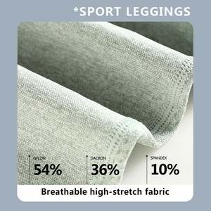 Pantalones de Yoga de cintura alta sin costuras <span class=keywords><strong>para</strong></span> mujer, <span class=keywords><strong>cierre</strong></span> de cintura elástica, mallas ajustadas de secado rápido <span class=keywords><strong>para</strong></span> glúteos, mallas deportivas sexis con patrón sólido - Product Image 6