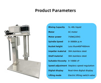 Agitateur émulsifiant homogénéisant en acier SPRALL SUS304, moteur 750W 220V/380V, machine de mélange émulsifiant haute vitesse, qualité alimentaire, 40L