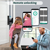 Cerradura Digital Inteligente para el Hogar con Wi-Fi Aiendi Tuya, Cerradura Electrónica con Reconocimiento Facial y Huella Dactilar, Protección de Seguridad, Aplicación TTLOCK