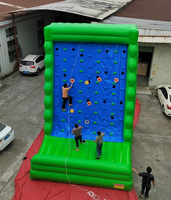 Système électronique IPS Lumières Mur d'escalade gonflable Jeux de sports de plein air Jeu de construction d'équipe