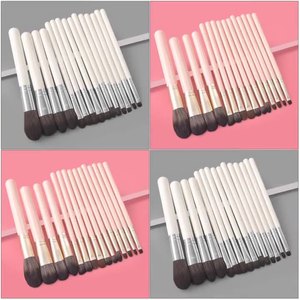 ชุดแปรงแต่งหน้าไม้หรูหรา15ชิ้นแปรงแต่งหน้าสีชมพูแปรงวีแกนไฟเบอร์สำหรับทำความสะอาดโลโก้ตามสั่ง - Product Image 3