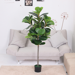 Trong nhà nhân tạo ficus lyrata cây PEVA <span class=keywords><strong>fiddle</strong></span> lá cây làm bằng nhựa bền - Product Image 3