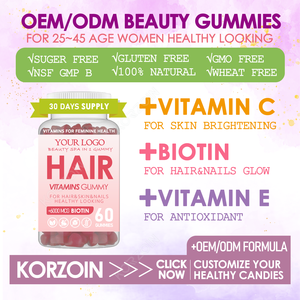 CUSTOM VEGAN BIOTIN COLLAGEN WOMEN'S <strong>HAIR</strong> and SKIN SUPPLEMENT <strong>SUGAR</strong> <strong>BEAR</strong> GUMMIES <strong>HAIR</strong> <strong>VITAMINS</strong> WITH GLOWING KERATIN BLUEBERRY - Product Image 3