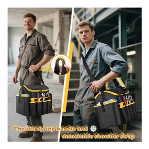 Wholesale Oxford <b>Tool</b> <b>Tote</b> <b>Bag</b>, Multi-Pocket Heavy-Duty <b>Tool</b> Handbag with Removable Dividers - Product Image 2