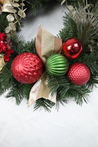 Guirlande d'aiguilles de pin vert PVC 24 pouces personnalisées en gros décorations de Noël couronne artificielle de luxe - Product Image 3