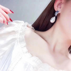 Accesorio de Plata S925 para DIY con Perlas, Cuentas Redondas de 8-12mm, Modelo 21597, Base para Pendientes de Flor y Uñas, para Pendientes Colgantes de Moda - Product Image 2