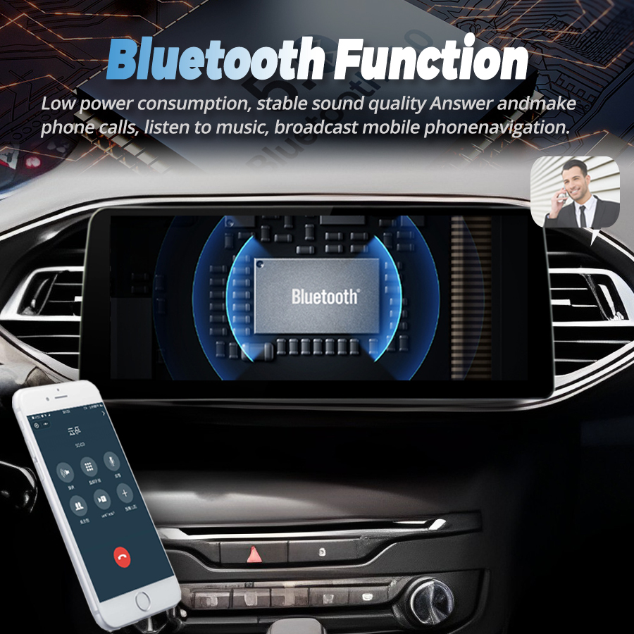 12.3inch Screen Radio Android 13 for Peugeot 308 T9 2013-2017