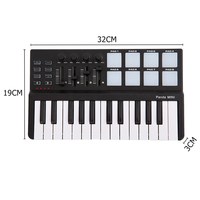 Wholesale Price Portable Mini Piano 25-Key USB Keyboard Drum Pad Midi Controller Keyboard