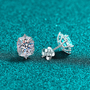 Orecchini in Argento S925 con Moissanite, Orecchini di Lusso a Forma di <span class=keywords><strong>Dan</strong></span>, Gioielli da Sposa per Donna, Personalizzazione all'Ingrosso - Product Image 3