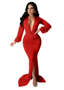 Robes de soirée de bal formelles, longueur au sol, colonne gracieuse, bien vendu - Product Image 2