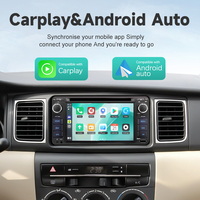 SEMAITU Lecteur DVD de voiture double DIN 6,2 pouces avec Carplay et Android Auto, autoradio Bluetooth pour Byd F3 Toyota Corolla