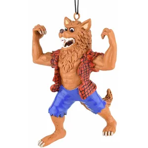 Customized Free Design Werewolf Figure Sculpture Party Halloween Decoration Christmas Tree Hanging Ornament Resin Crafts