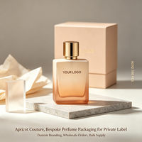 Parfum de luxe à marque privée, logo personnalisé, fragrance pêche ombrée, flacon certifié CPNP, senteur pour marques de boutiques de luxe