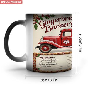 Mug à sublimation personnalisé avec image, noir givré, 11 oz, céramique, tasse changeante de couleur à la chaleur - Product Image 1