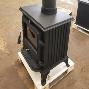 European Style Cast Iron Burning Wood Smokeless Freestanding <b>Corner</b> Stove for Villa Living Room - Product Image 2