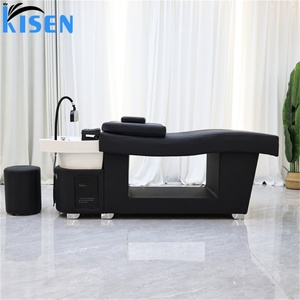Kisen Lit de lavage capillaire avec circulation d'eau et cascade, équipement SPA capillaire, table de thérapie capillaire pour salon, modèle Global Machine en promotion - Product Image 2