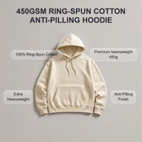 Sweat à capuche décontracté basique pour homme, design personnalisé, respirant, anti-boulochage, 450 GSM, 100 % coton peigné, vente en gros