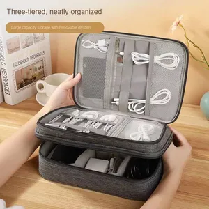 Organizador de viaje Bolsa de almacenamiento digital para cámara <span class=keywords><strong>Video</strong></span> Accesorios electrónicos Cable DE DATOS Cargador Banco de energía Compatibilidad - Product Image 3