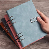 Carnet magnétique en PU à feuilles mobiles et bloc-notes rechargeable A5/B5, 100 feuilles, reliure thermique, design minimaliste et élégant, pour le bureau, le travail, journal intime, cadeau