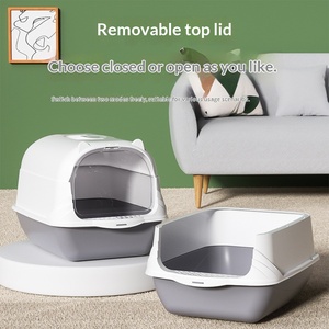 Bac à litière carré automatique entièrement fermé et écologique pour chat, espace intérieur de 100 L, accessoires et fournitures premium pour animaux de compagnie, 1,25 kg - Product Image 4