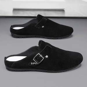 Nouvelles sandales d'été 2025 pour hommes, style demi-ouvert, antidérapantes, à semelle souple, avec doublure en maille et tige en matière synthétique - Product Image 2