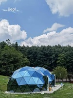 Cadre en aluminium de 7m de diamètre pour l'extérieur, le jardin, le camping, le dôme en polycarbonate, le pavillon à bulles géodésiques étanche au vent