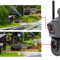 Cámara de Vigilancia CCTV Inalámbrica Wistino de 12MP Icsee con Zoom de 100x, Visión Nocturna, Audio, Alarma, Resistente al Agua para Exteriores