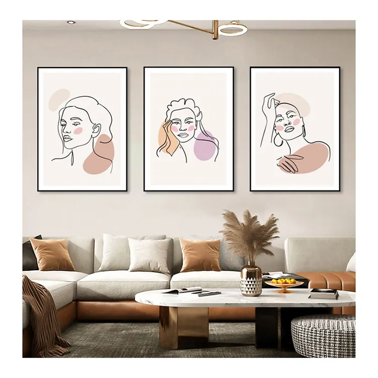 เวลาจํากัดขายร้อนศิลปะสมัยใหม่พร้อมกรอบผ้าใบ Wall Art ตกแต่งบ้านภาพจิตรกรรมฝาผนัง