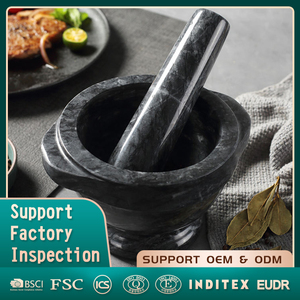 Vente en gros <span class=keywords><strong>de</strong></span> mortier et pilon en marbre <span class=keywords><strong>noir</strong></span> Natural House pour guacamole, herbes, épices et <span class=keywords><strong>ail</strong></span> - Product Image 1