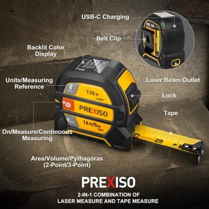 Cinta Métrica Láser Industrial de Alta Precisión 3 en 1 para Proyectos de Construcción, Medidor Digital Inteligente Infrarrojo IP68 - Product Image 5