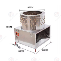 Machine à plumer les volailles multi-oiseaux à technologie de doigts en caoutchouc durable, moteur 220V pour le traitement du poulet, du dindon et de l'oie