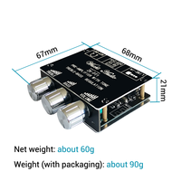 WUZHI AUDIO 5,0 BT Placa decodificadora Altavoz Sonido Pre Módulo Estéreo de doble canal Graves agudos