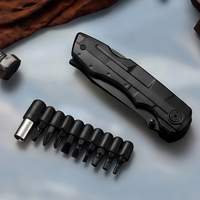 Couteau multifonction pliant en acier inoxydable, outil de survie, camping, tactique, EDC, aiguille, ouvre-bouteille, livraison directe