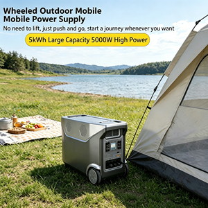 5000W Portable Power Station Solar <b>Generator</b> LiFePO4 Backup Battery Pure Sine Wave <b>Mobile</b> Energy Supply for Camping RV - Product Image 2