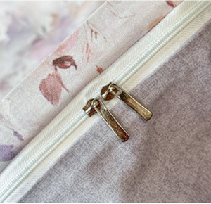 Ensemble de literie confortable en coton lavé, 4 pièces, imprimé floral, housse de <span class=keywords><strong>couette</strong></span> douce et respirante avec taie d'oreiller pour la maison, bleu - Product Image 6