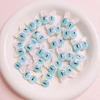 Perles acryliques fantaisie en forme de tête de chat aux grands yeux, trou droit, perles en vrac, fournitures de bricolage pour enfants