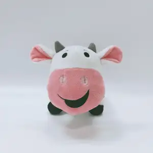 Brinquedo de vaca de pelúcia de fábrica de venda quente, brinquedo de vaca de fazenda macio com tetina, brinquedo de vaca de pelúcia fofo