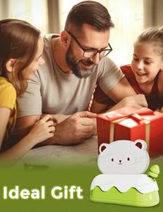 LOHAS RVB LED Veilleuse en forme d'ours <span class=keywords><strong>Kawaii</strong></span> avec fonction de changement de couleur Mini lampe rechargeable USB de type C pour chambre d'enfant - Product Image 4